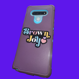 Brown Joy Signature Logo  Die Cut Sticker