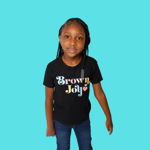 Brown Joy Logo Kid Tees