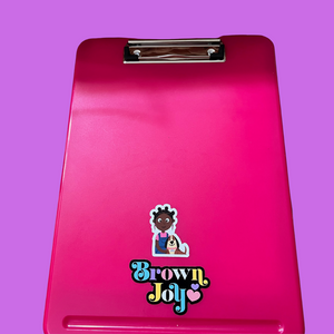 Brown Joy Signature Logo  Die Cut Sticker