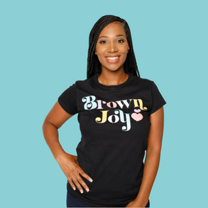 Brown Joy Signature Logo Adult Tees